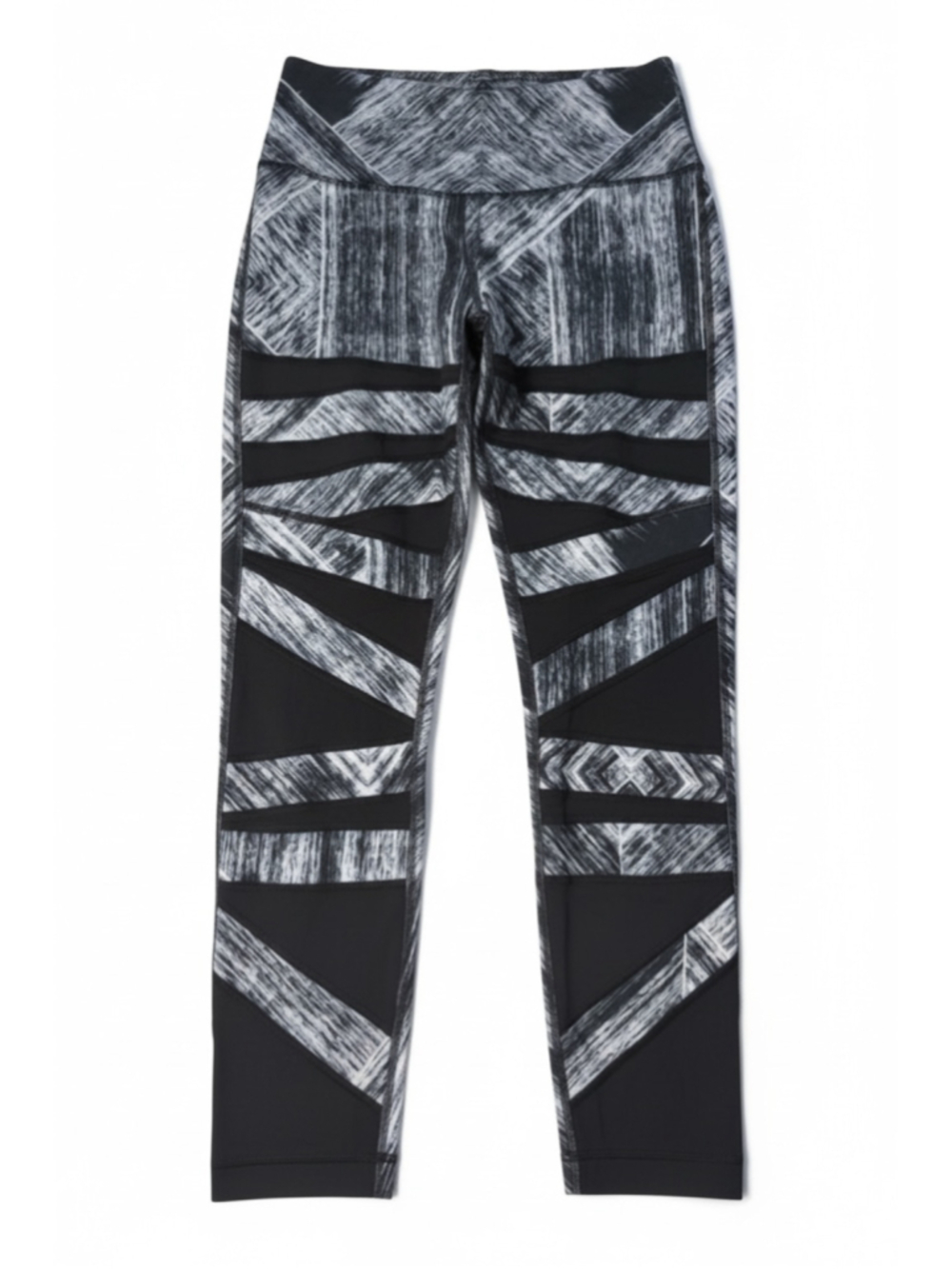 Women's Lululemon Leggings Size S Black White Patterned Athletic Pants - Picture 2 of 4